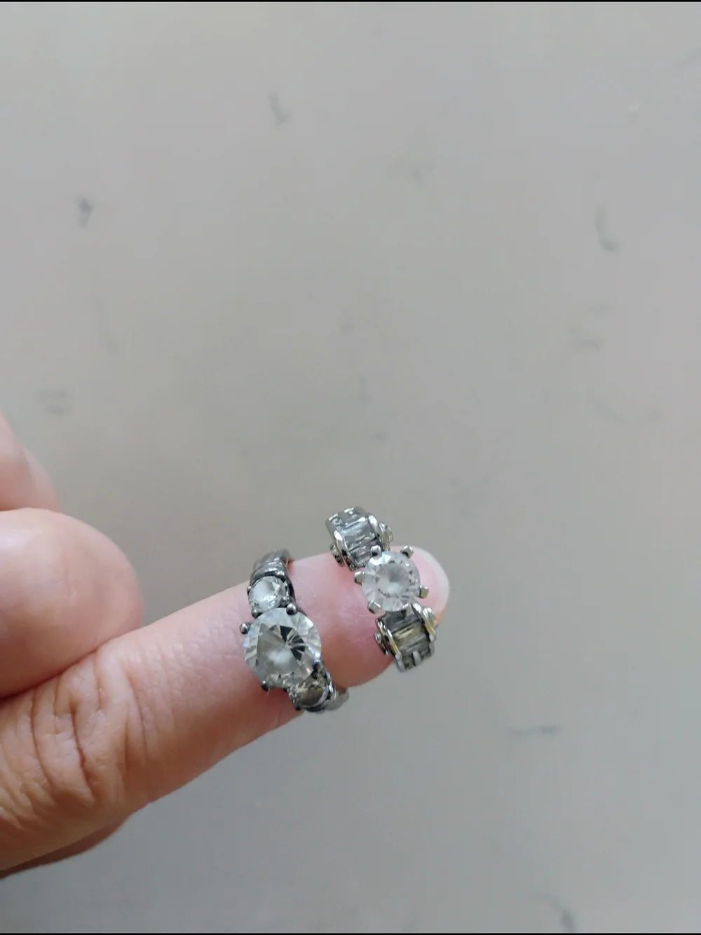 Sterling Silver Cubic Zirconium CZ Ring Lot 925   Used condition. I don't know w